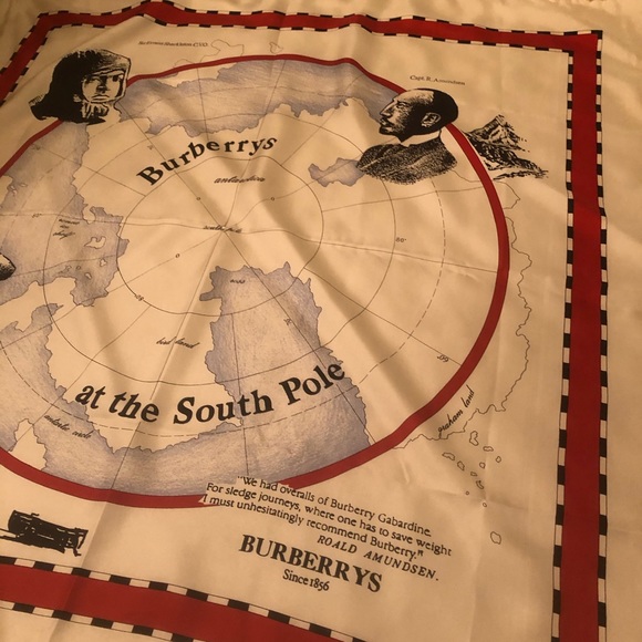 Authentic Vintage Burberry Silk Scarf Rare - Picture 5 of 7